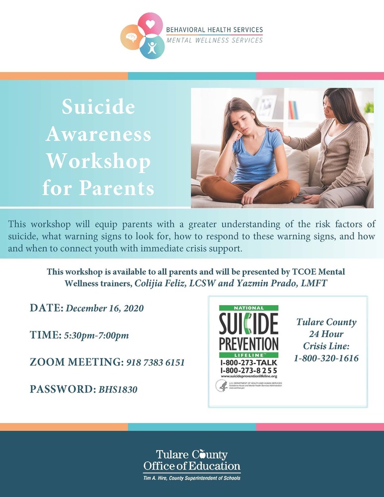 Suicide Awareness for Parents